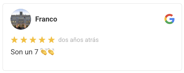 Evaluación de Franco en Google